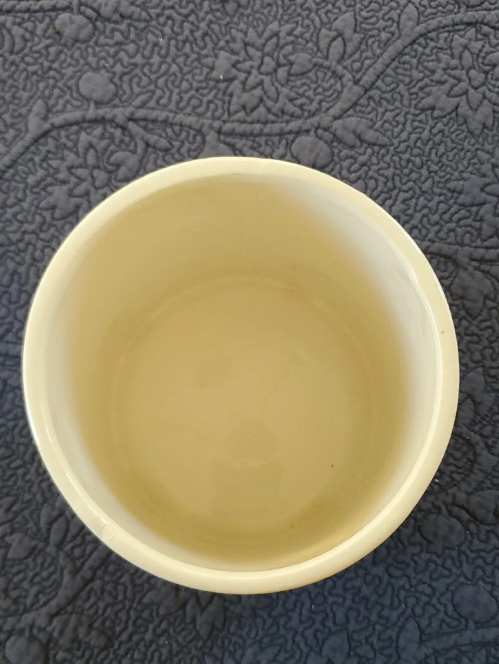 White Ceramic Daisy Planter with Yellow Accents